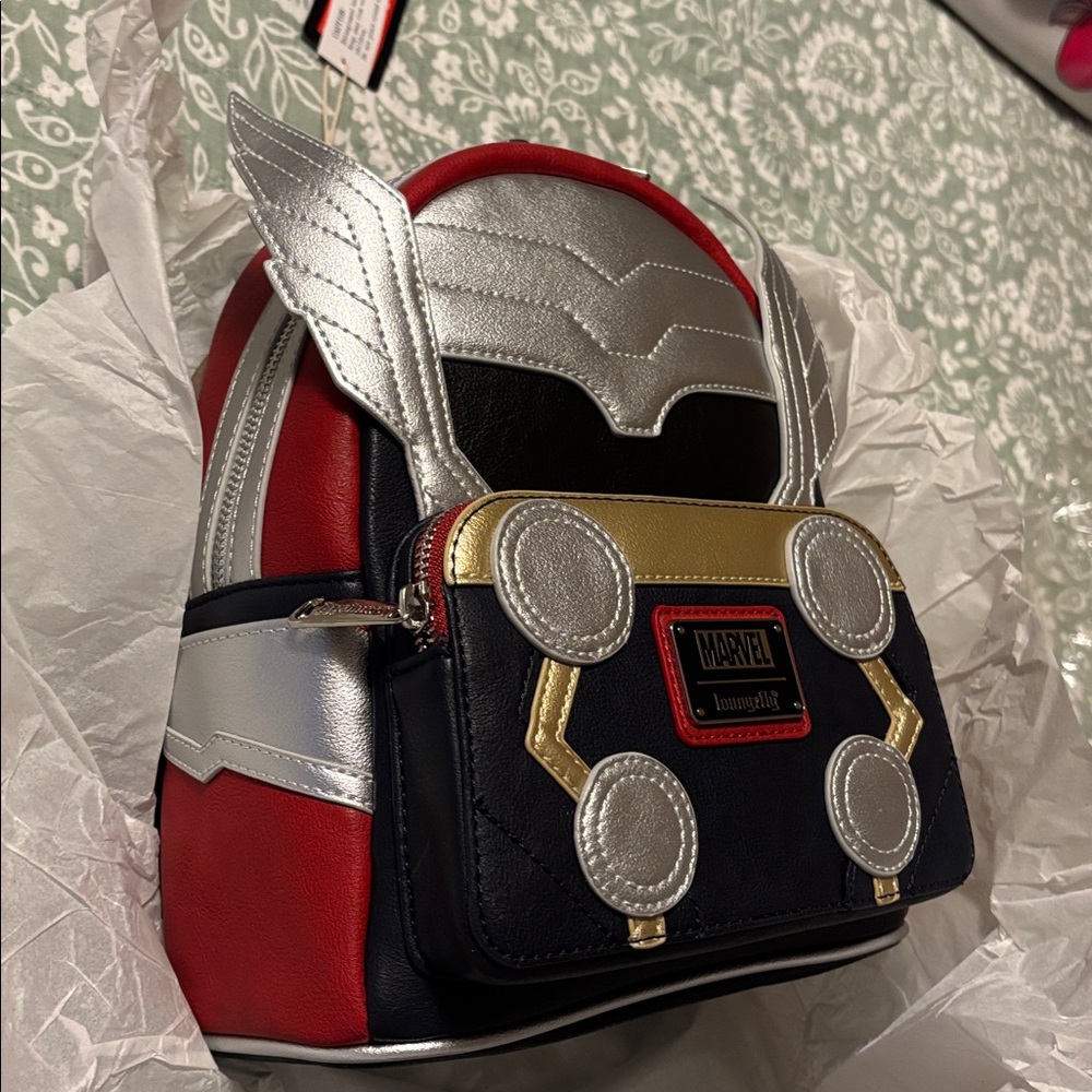 Loungefly Marvel Classic Thor Cosplay Mini Backpack - Picture 5 of 10